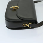 CELINE Shoulder Bag Leather Brown  11189