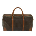 CELINE Macadam Canvas Boston Bag PVC Leather Brown  11190