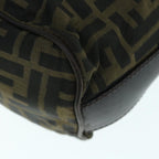 FENDI Zucca Canvas Shoulder Bag Black Brownbs11305