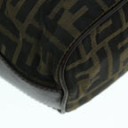 FENDI Zucca Canvas Shoulder Bag Black Brownbs11305