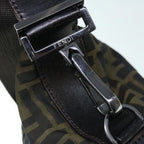 FENDI Zucca Canvas Shoulder Bag Black Brownbs11305