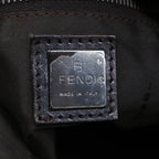 FENDI Zucca Canvas Shoulder Bag Black Brownbs11305