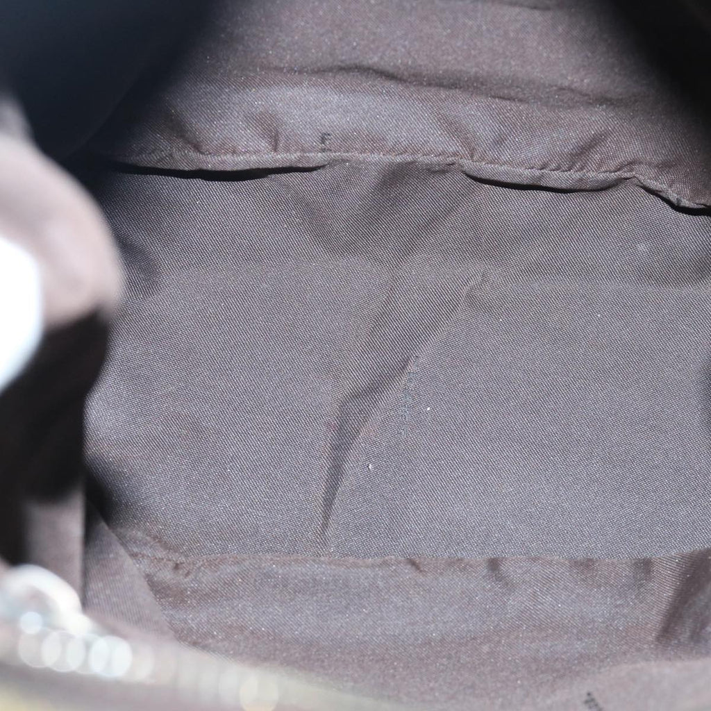 FENDI Zucca Canvas Shoulder Bag Black Brownbs11305