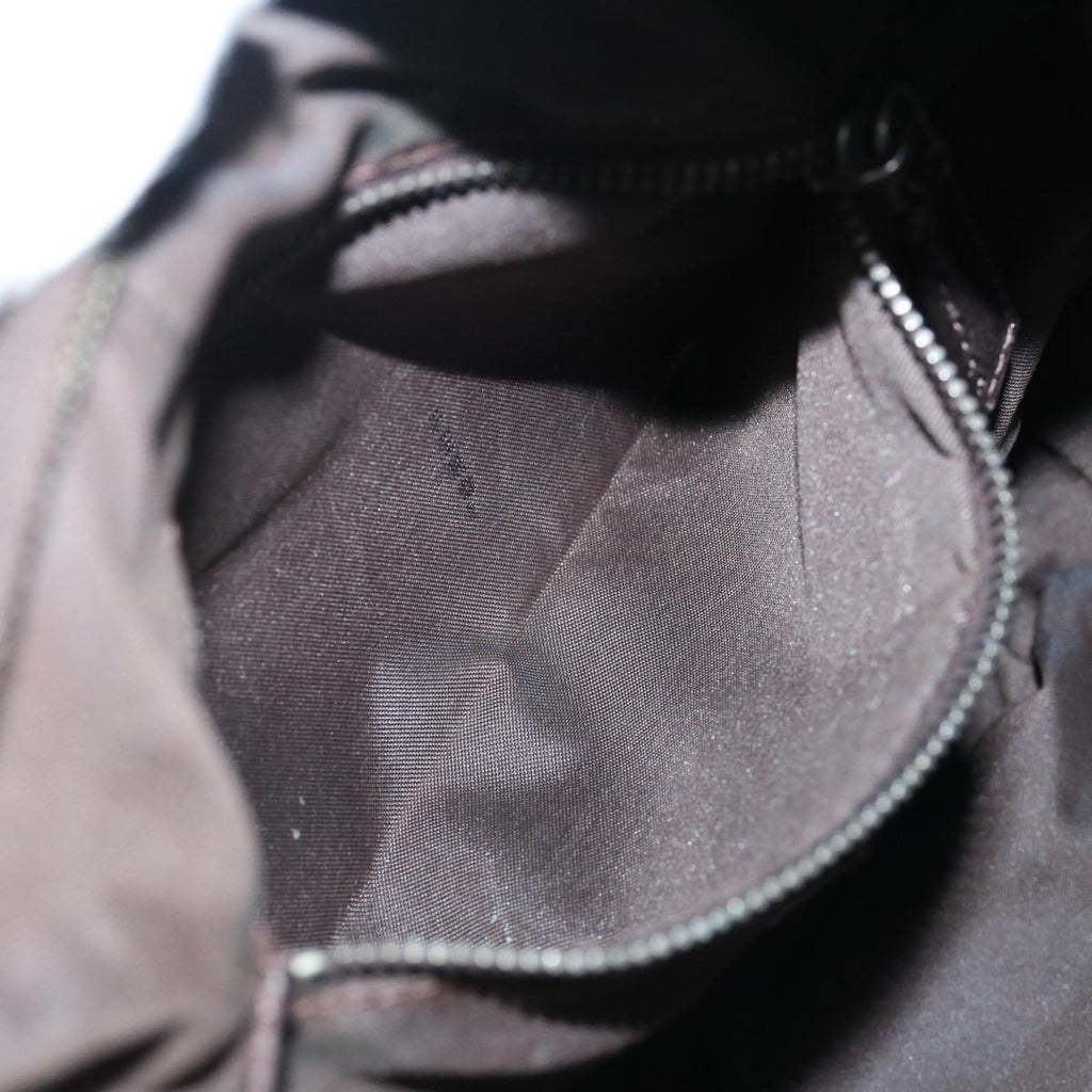 FENDI Zucca Canvas Shoulder Bag Black Brownbs11305