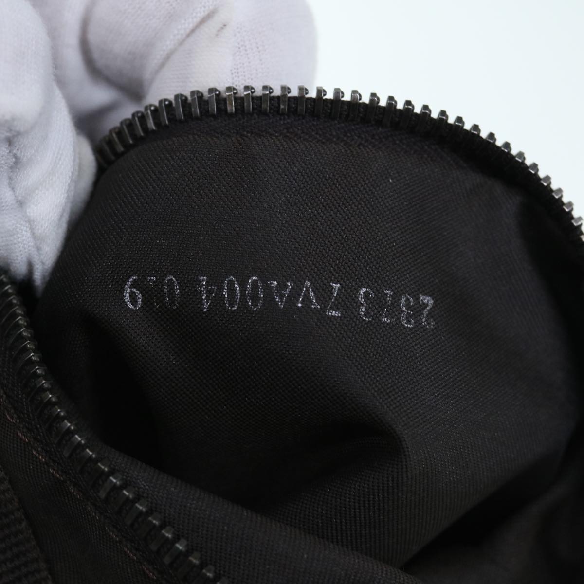 FENDI Zucca Canvas Shoulder Bag Black Brownbs11305