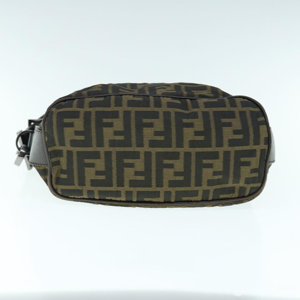FENDI Zucca Canvas Shoulder Bag Black Brownbs11305
