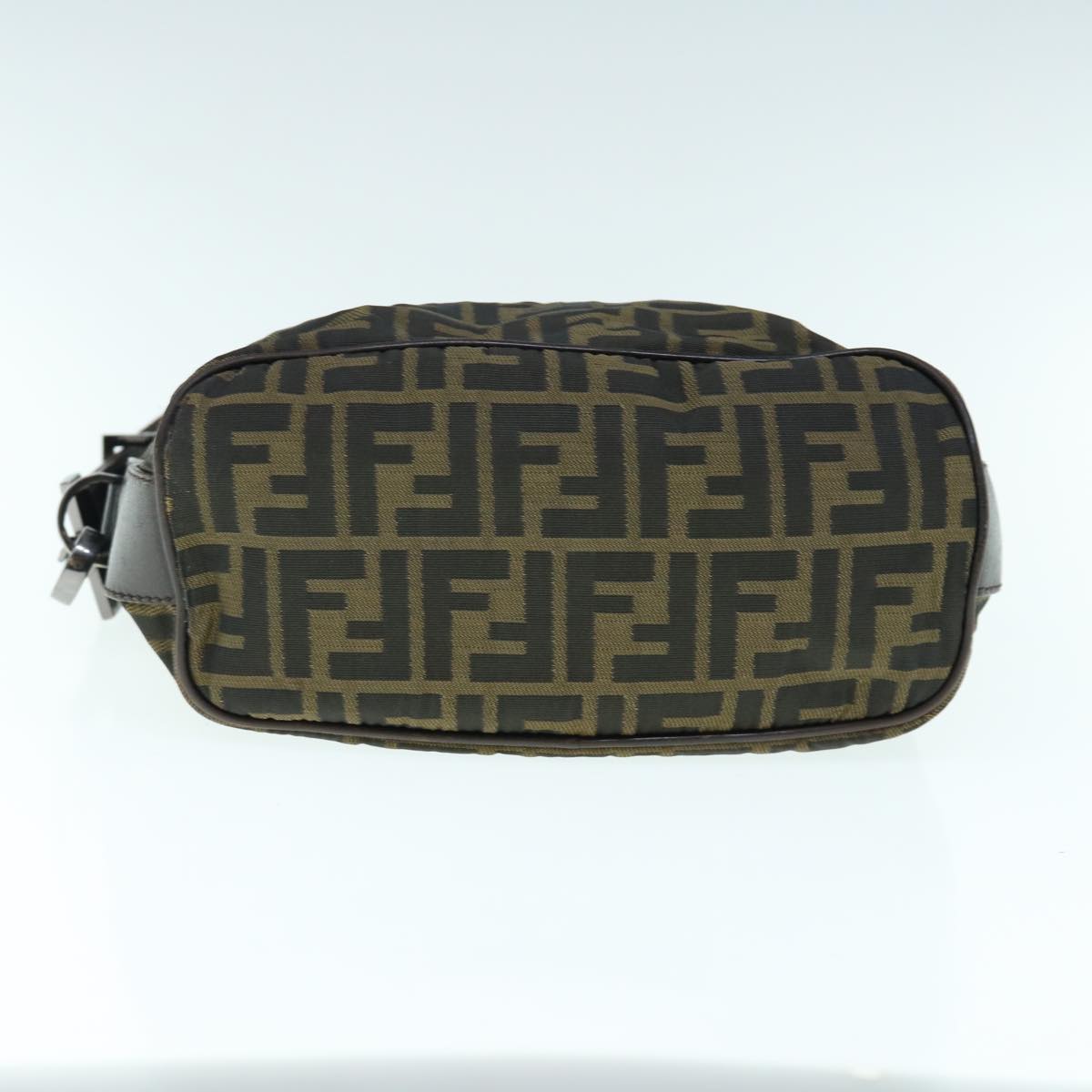 FENDI Zucca Canvas Shoulder Bag Black Brownbs11305