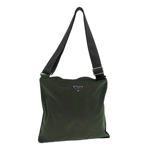 PRADA Shoulder Bag Nylon Khaki  bs11372