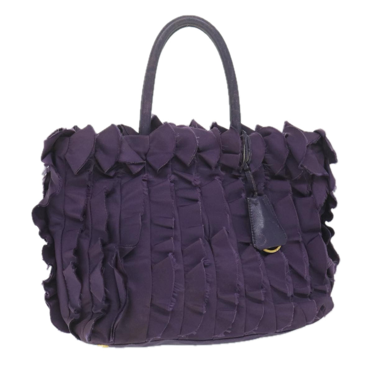 PRADA Hand Bag Nylon Purple  bs11378