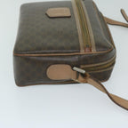 CELINE Macadam Canvas Shoulder Bag PVC Leather Brown  11391