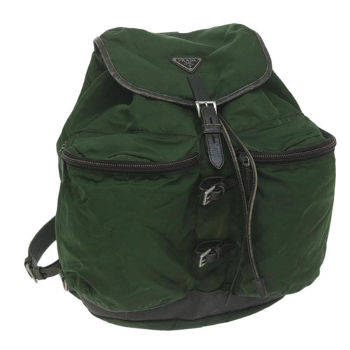 PRADA Backpack Nylon Green  bs11393