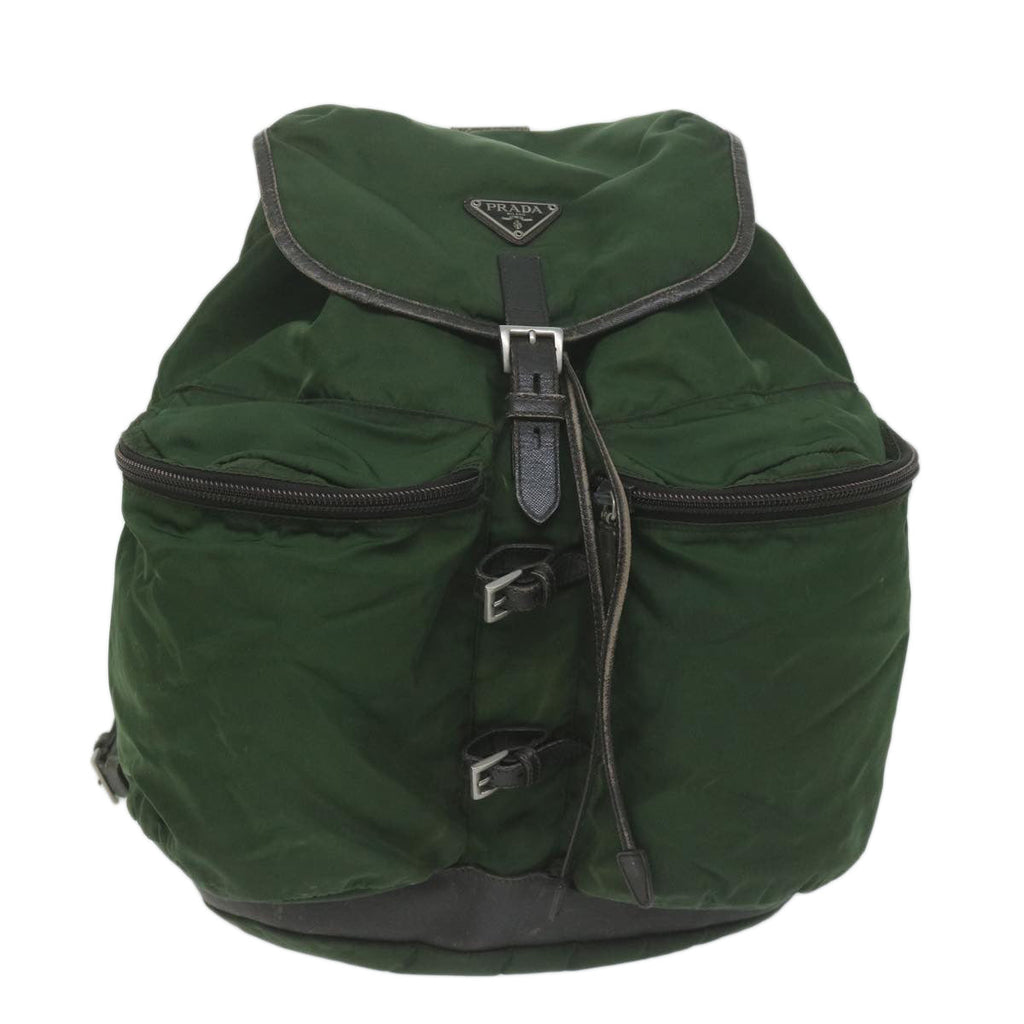 PRADA Backpack Nylon Green  bs11393