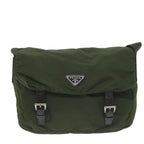 PRADA Shoulder Bag Nylon Green  bs11395
