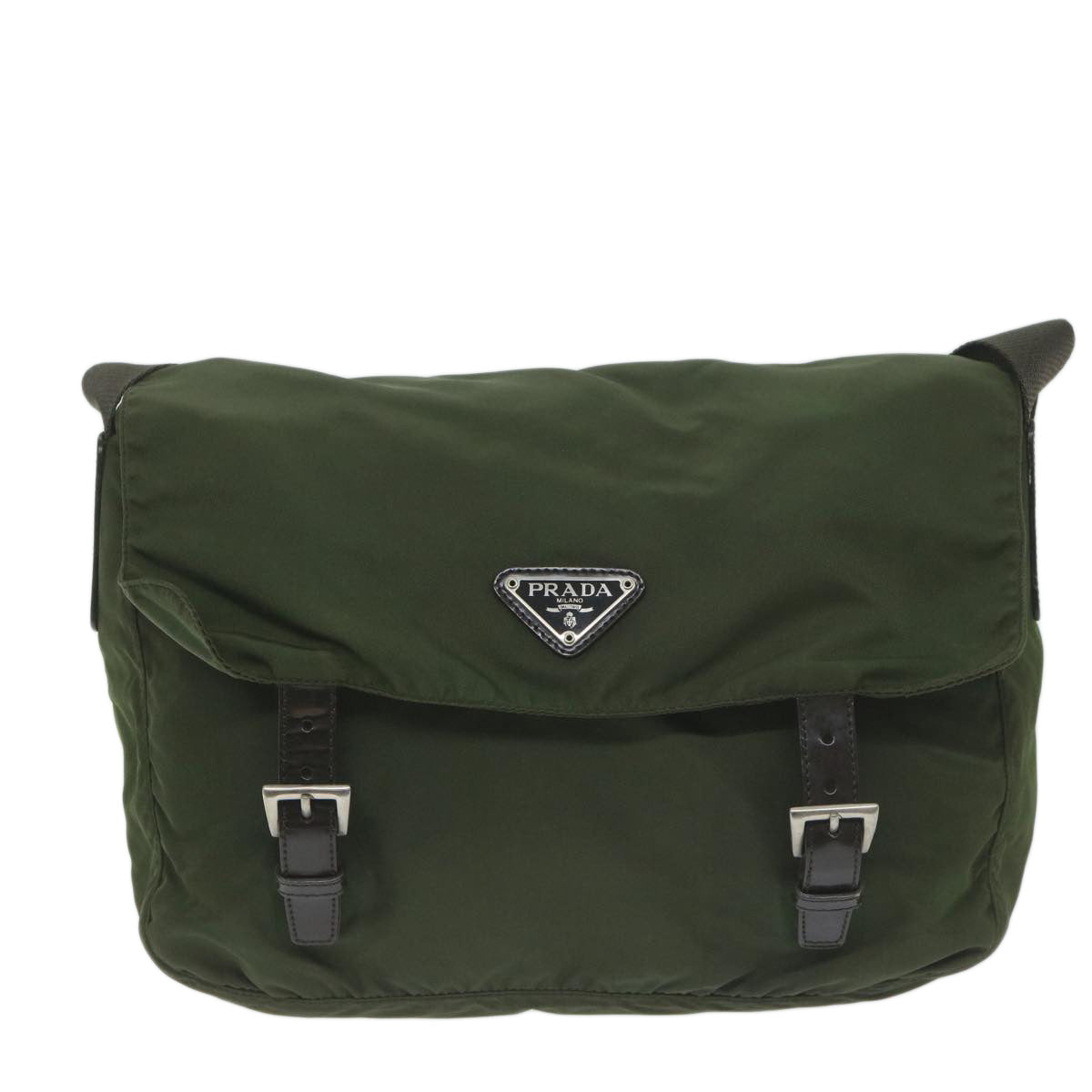 PRADA Shoulder Bag Nylon Green  bs11395