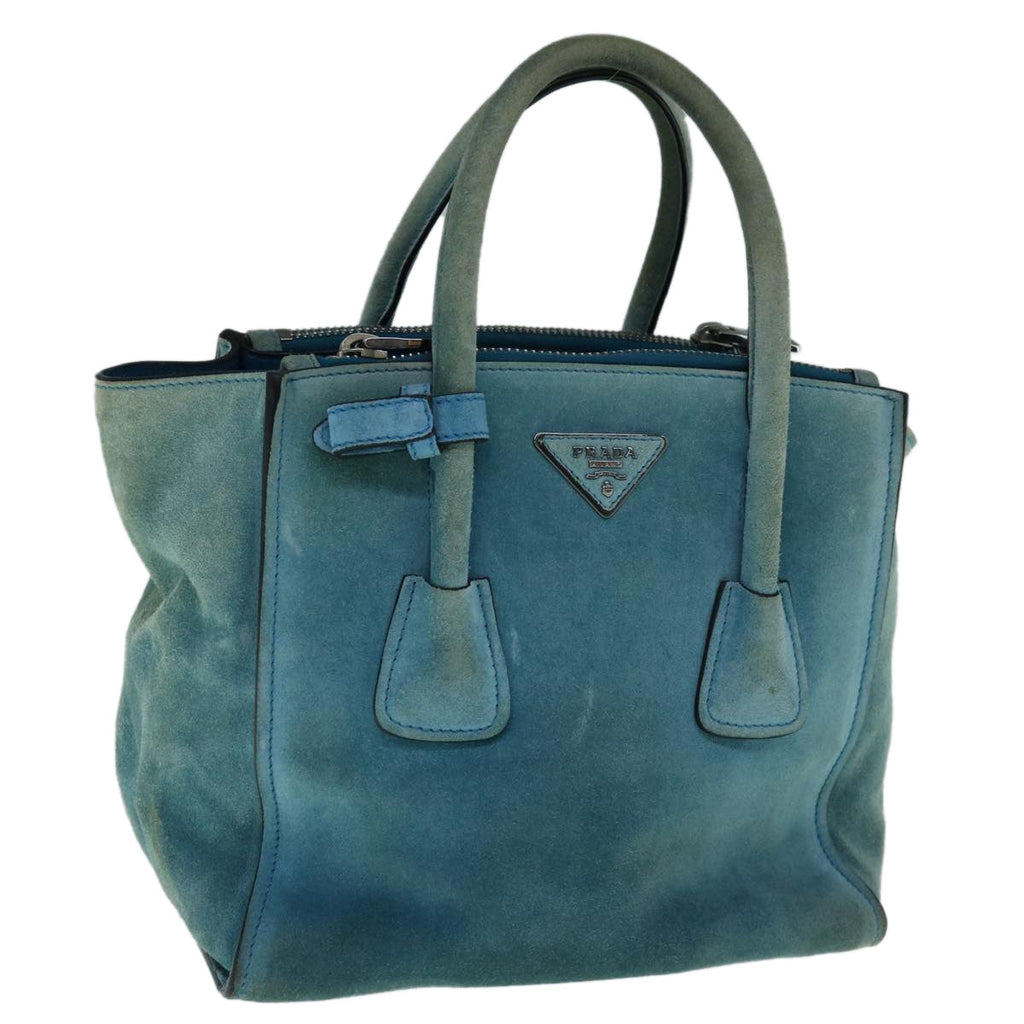 PRADA Hand Bag Suede Blue  bs11409