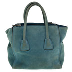 PRADA Hand Bag Suede Blue  bs11409