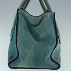 PRADA Hand Bag Suede Blue  bs11409