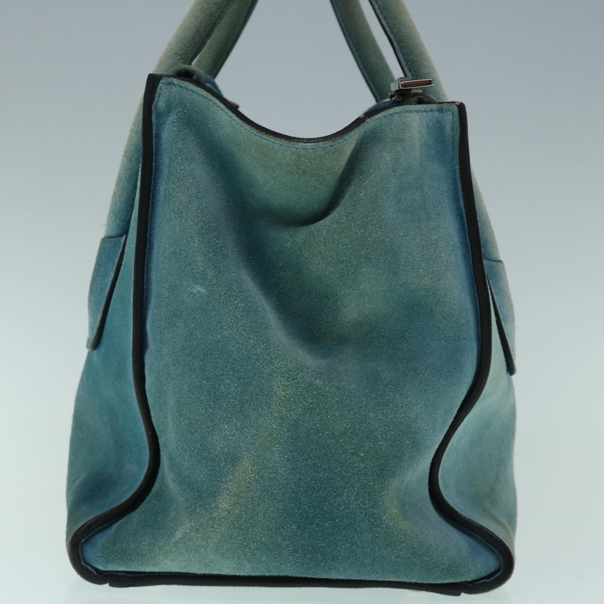PRADA Hand Bag Suede Blue  bs11409