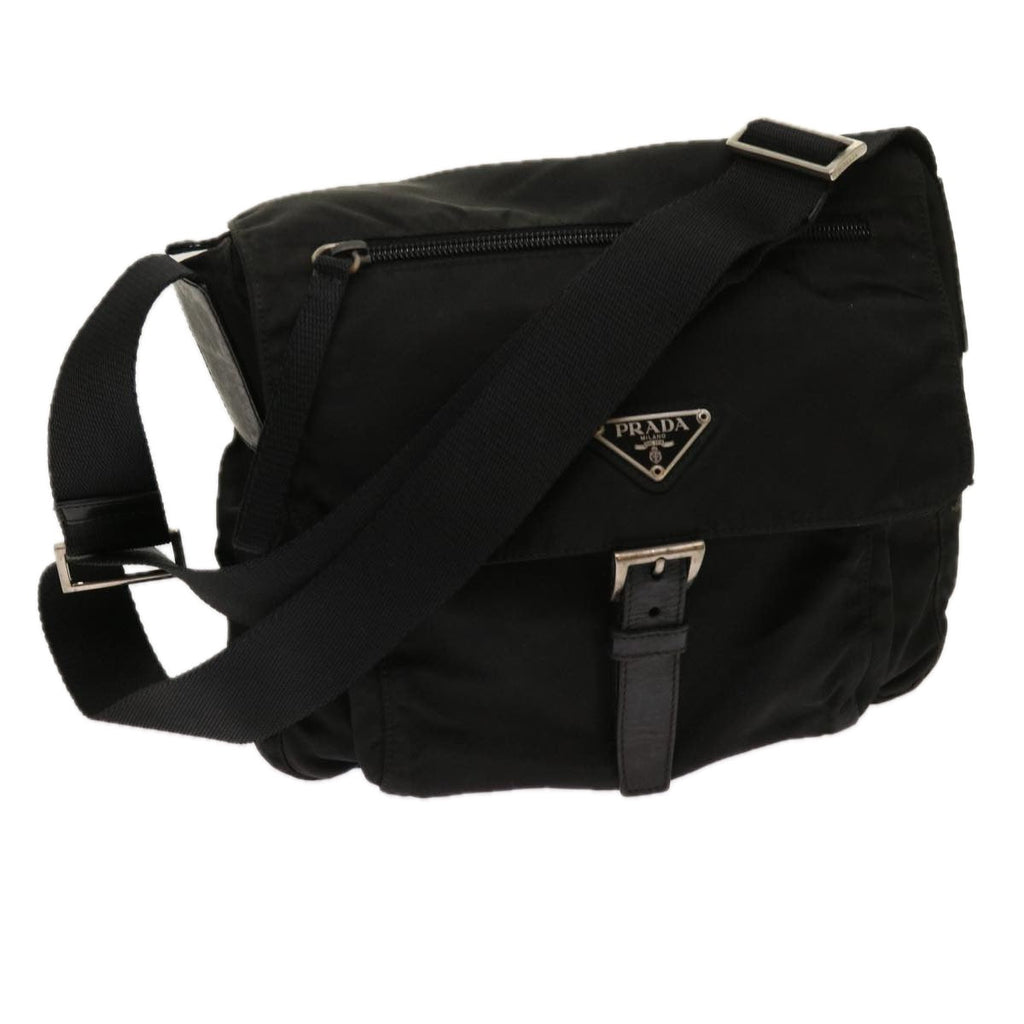 PRADA Shoulder Bag Nylon Black  bs11432