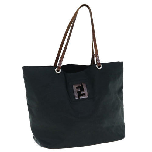 FENDI Tote Bag Nylon Blackbs11434