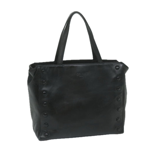 CELINE Tote Bag Leather Black  11451
