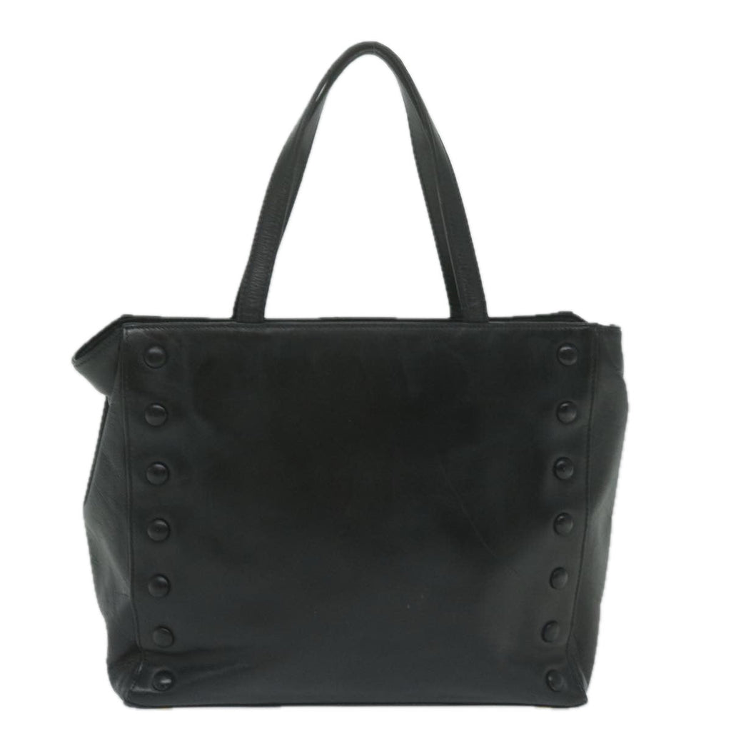 CELINE Tote Bag Leather Black  11451