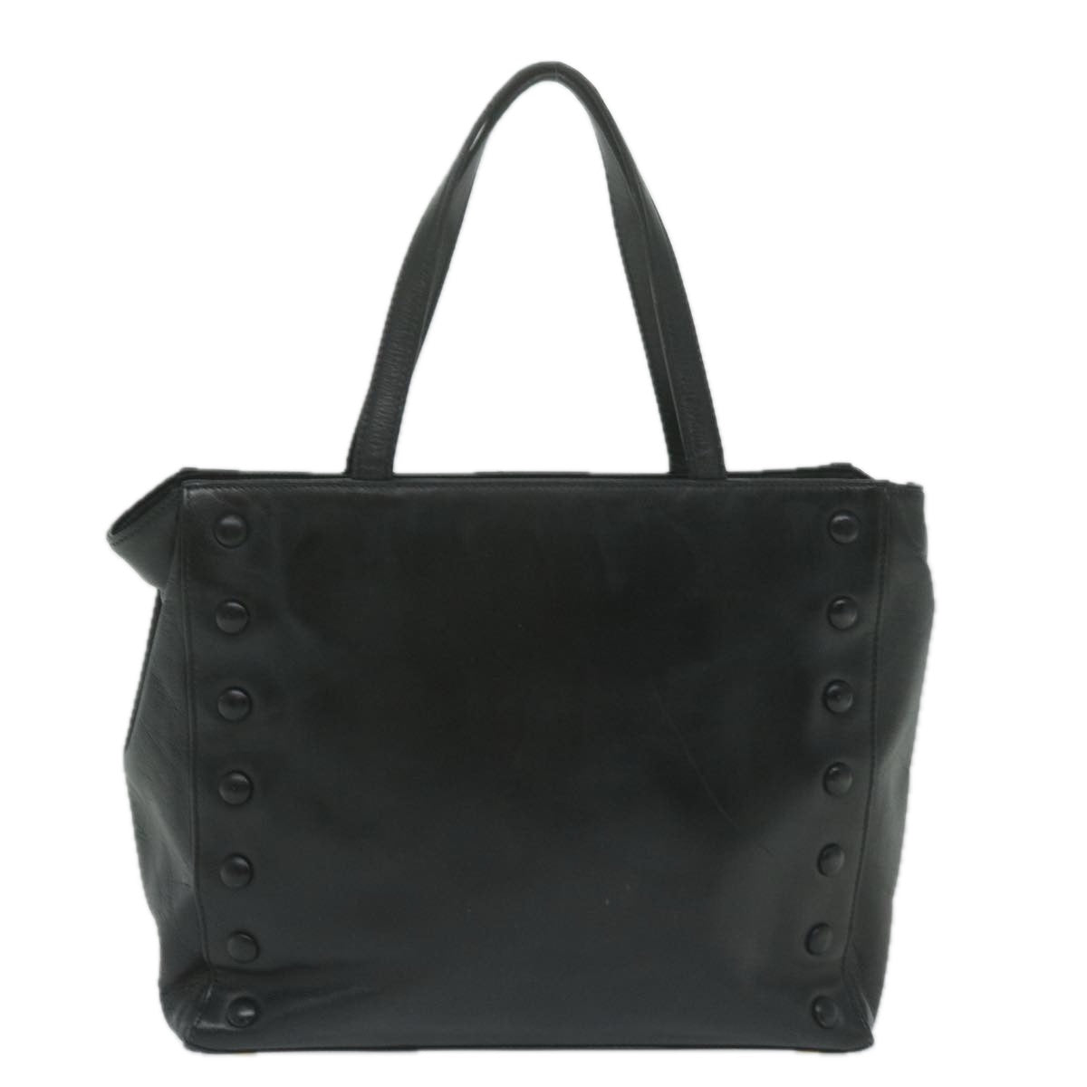 CELINE Tote Bag Leather Black  11451