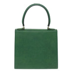 CELINE Hand Bag Leather Green  11459