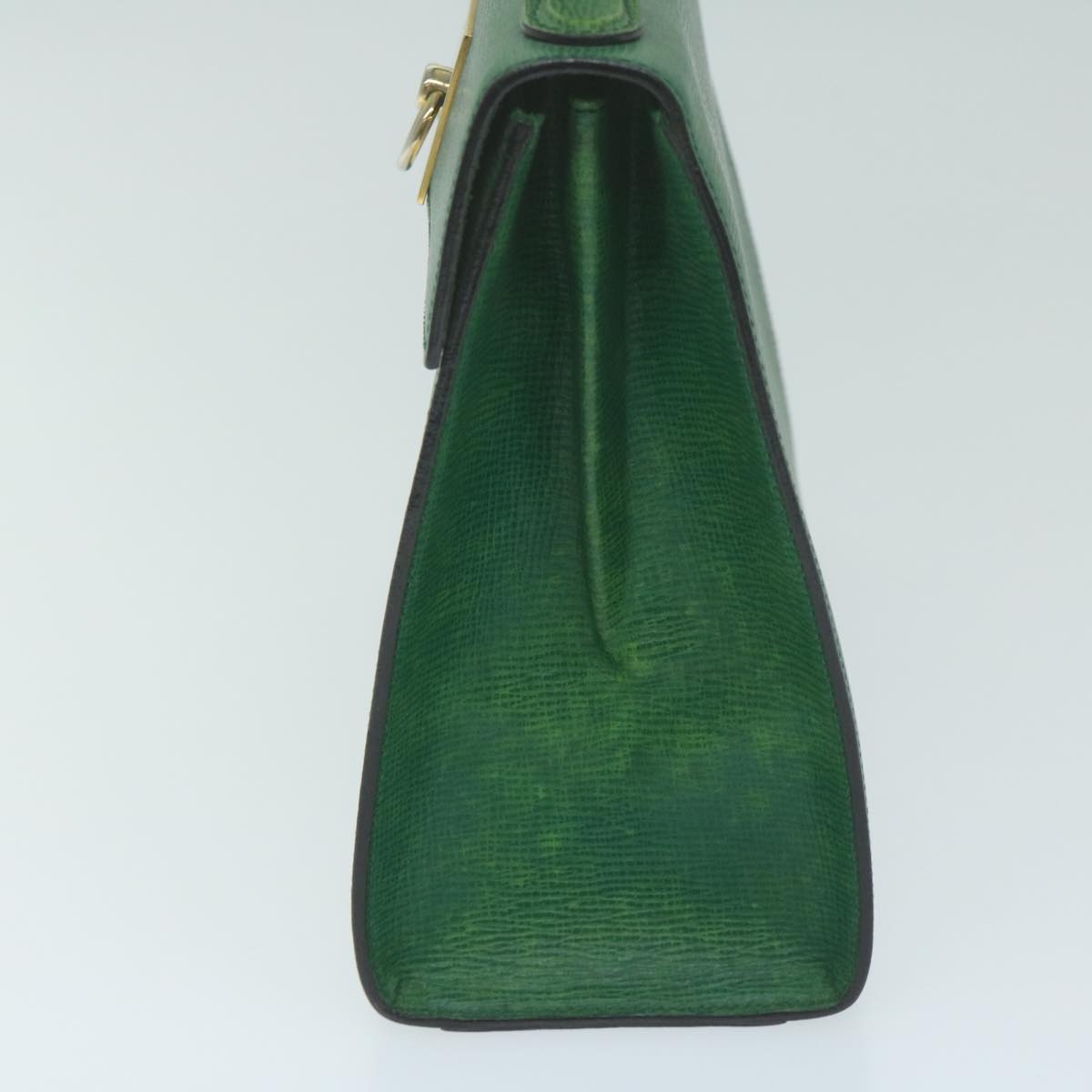 CELINE Hand Bag Leather Green  11459