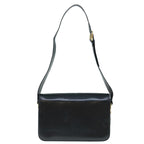 CELINE Shoulder Bag Leather Black  11462