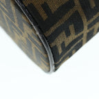 FENDI Zucca Canvas Vanity Pouch Brown Blackbs11466
