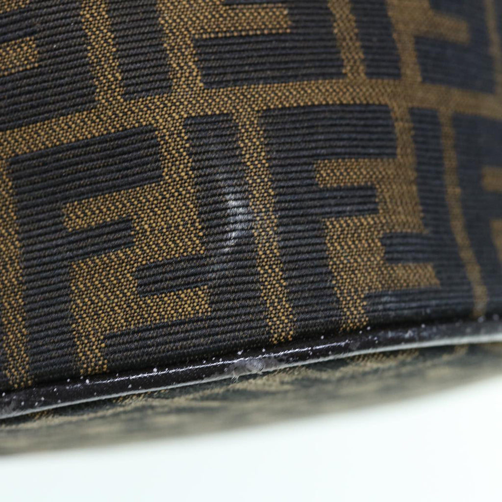 FENDI Zucca Canvas Vanity Pouch Brown Blackbs11466