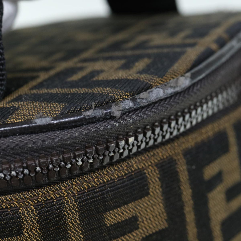 FENDI Zucca Canvas Vanity Pouch Brown Blackbs11466