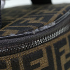 FENDI Zucca Canvas Vanity Pouch Brown Blackbs11466