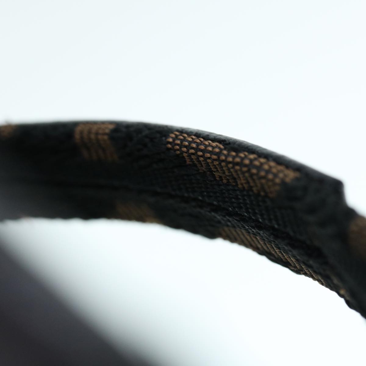 FENDI Zucca Canvas Vanity Pouch Brown Blackbs11466