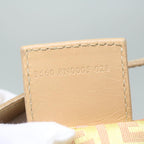 FENDI Zucchino Canvas Shoulder Bag Gold Tonebs11478