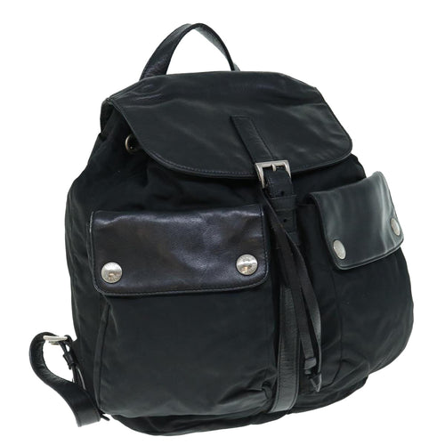 PRADA Backpack Nylon Black  bs11548