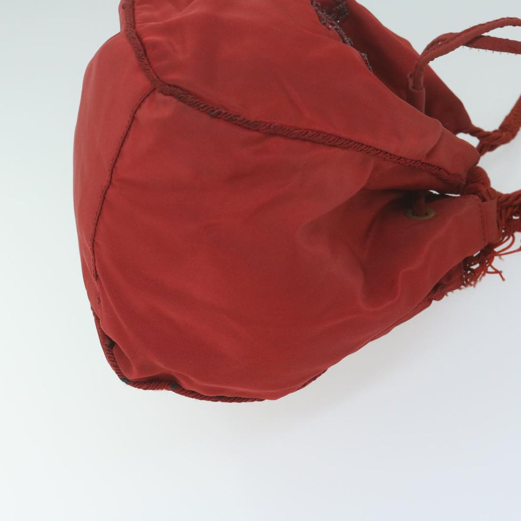 PRADA Shoulder Bag Nylon Red  bs11552