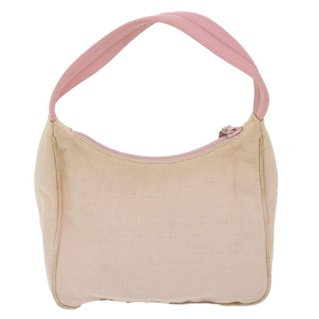 PRADA Sports Hand Bag Canvas Beige Pink  bs11578