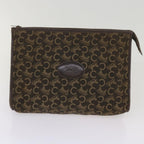 CELINE Macadam Canvas Clutch Bag 3Set Brown Beige black  11618