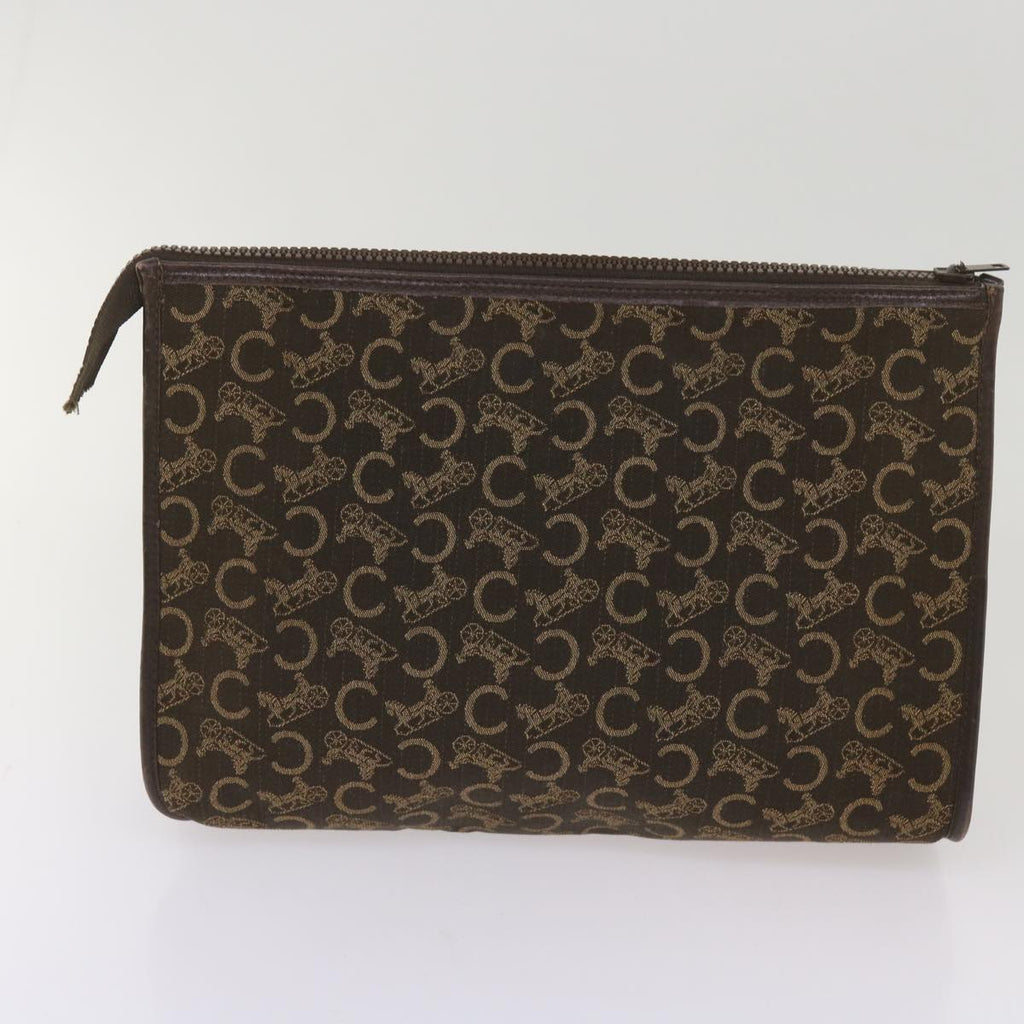 CELINE Macadam Canvas Clutch Bag 3Set Brown Beige black  11618