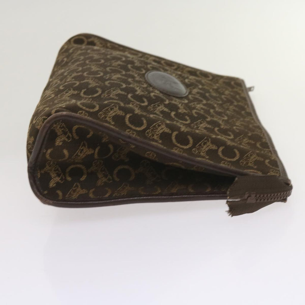 CELINE Macadam Canvas Clutch Bag 3Set Brown Beige black  11618