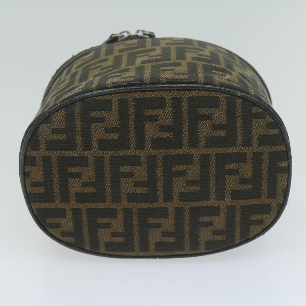 FENDI Zucca Canvas Vanity Pouch Brown Blackbs11627