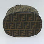 FENDI Zucca Canvas Vanity Pouch Brown Blackbs11627