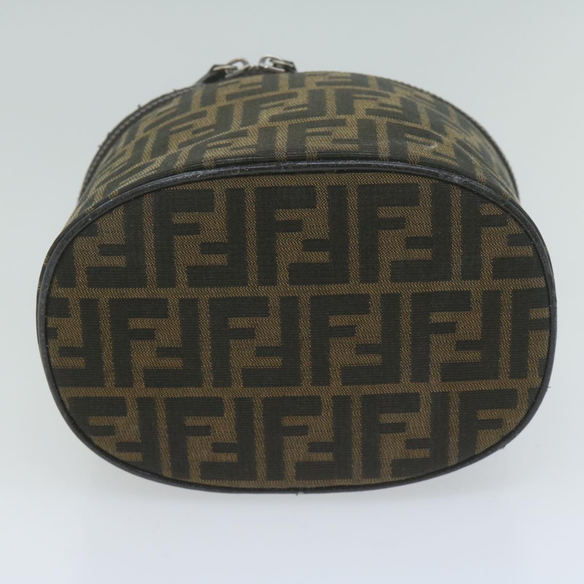 FENDI Zucca Canvas Vanity Pouch Brown Blackbs11627