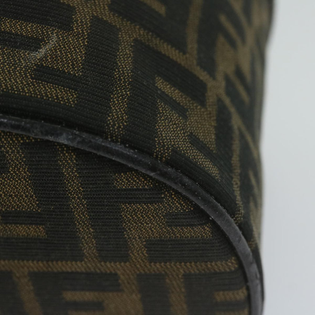 FENDI Zucca Canvas Vanity Pouch Brown Blackbs11627