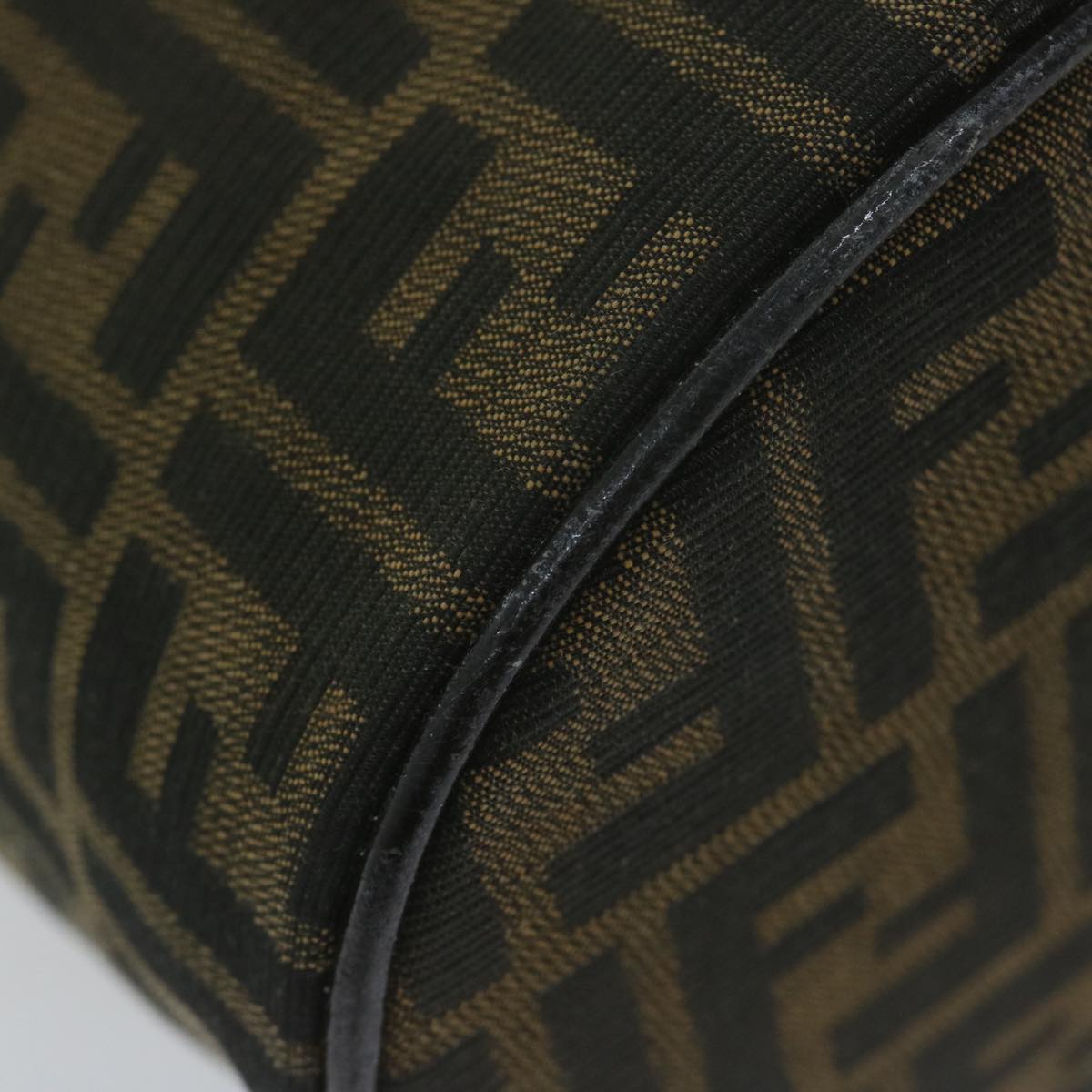 FENDI Zucca Canvas Vanity Pouch Brown Blackbs11627