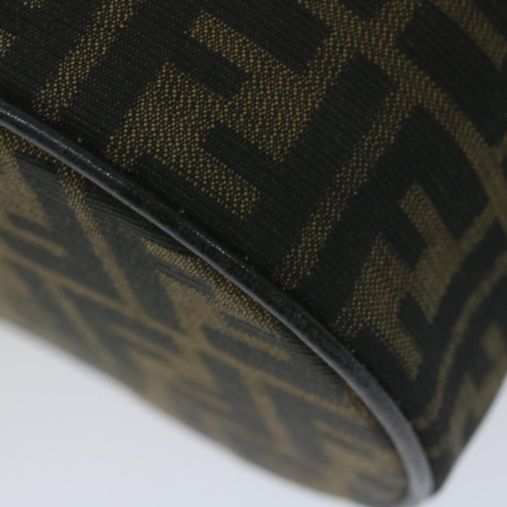 FENDI Zucca Canvas Vanity Pouch Brown Blackbs11627