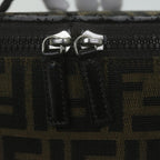 FENDI Zucca Canvas Vanity Pouch Brown Blackbs11627