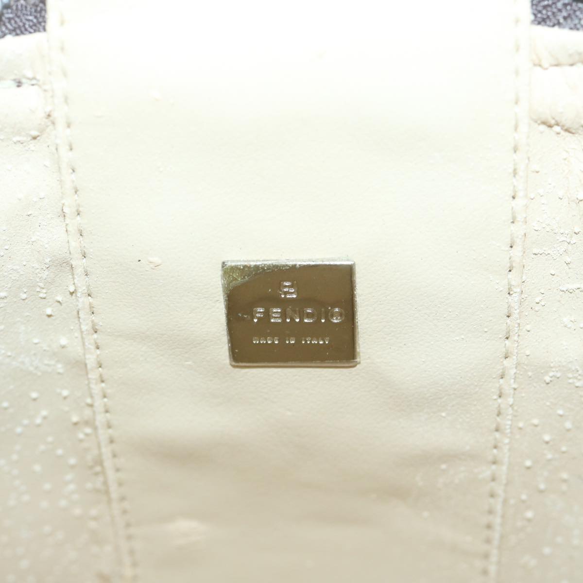 FENDI Zucca Canvas Vanity Pouch Brown Blackbs11627